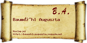 Baumöhl Auguszta névjegykártya